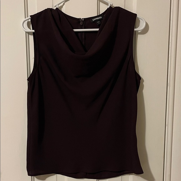 Express Women's Cowl Neck Blouse - Dark Purple - Picture 1 of 4